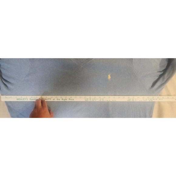 Polo Ralph Lauren 4XB Pima Cotton Sweater Light Blue Big & Tall RN 41381 Logo US - Picture 7 of 13